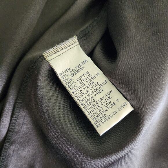 Allison Daley Womens Vintage Faux Suede Jacket Petite Size 12P Black Ribbed Zip - Picture 8 of 11